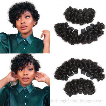SUPER DOUBLE FUNMI BOUNCY CURLS 100% VIRGIN CUTICLE ALIGNED HUMAN HAIR EXTENSION